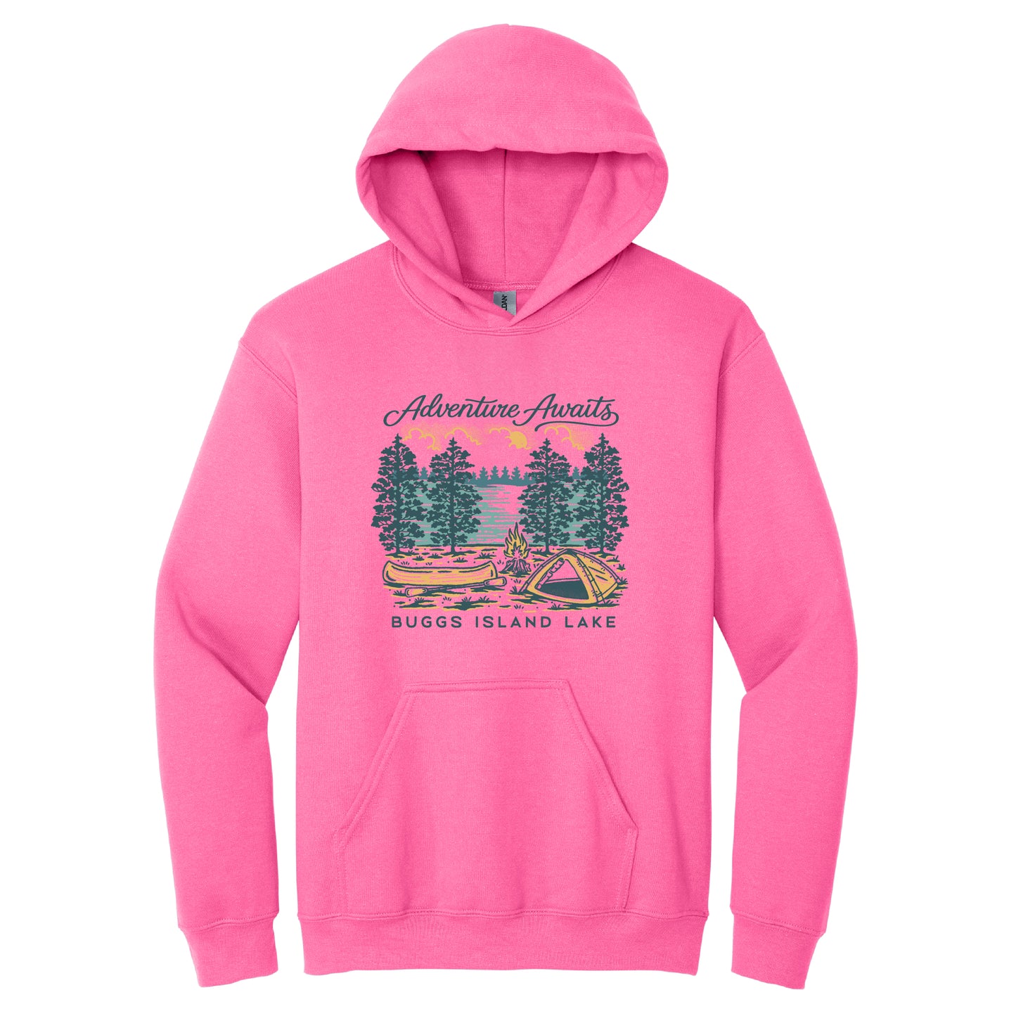 Adventure Awaits, Buggs Island Lake - Unisex Hooded Sweatshirt