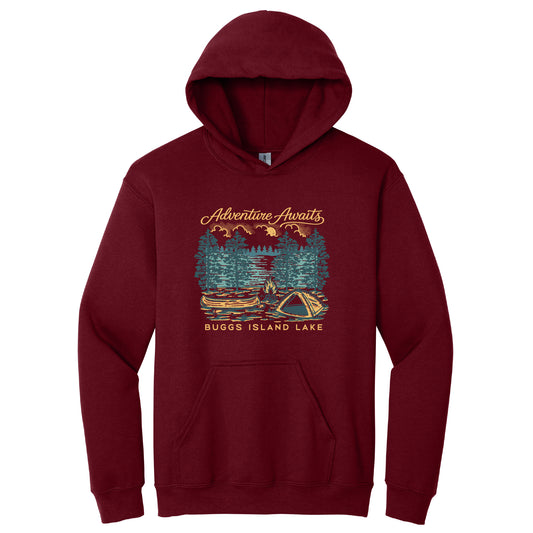 Adventure Awaits, Buggs Island Lake - Unisex Hooded Sweatshirt