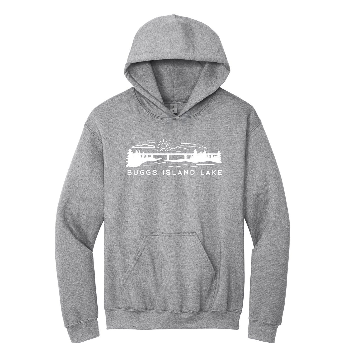The Bridge - Buggs Island Lake - Unisex Hooded Sweatshirt
