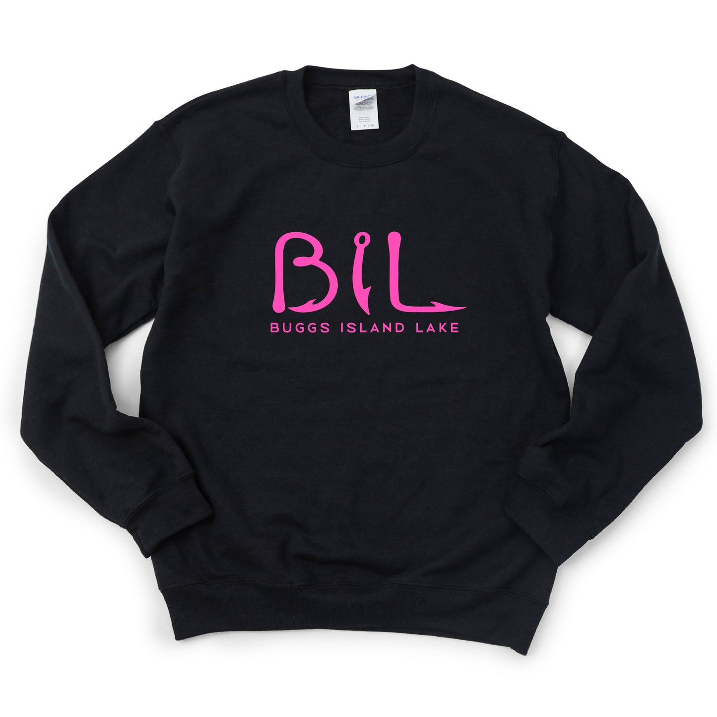 Buggs Island Lake - PINK BIL Logo - Crewneck