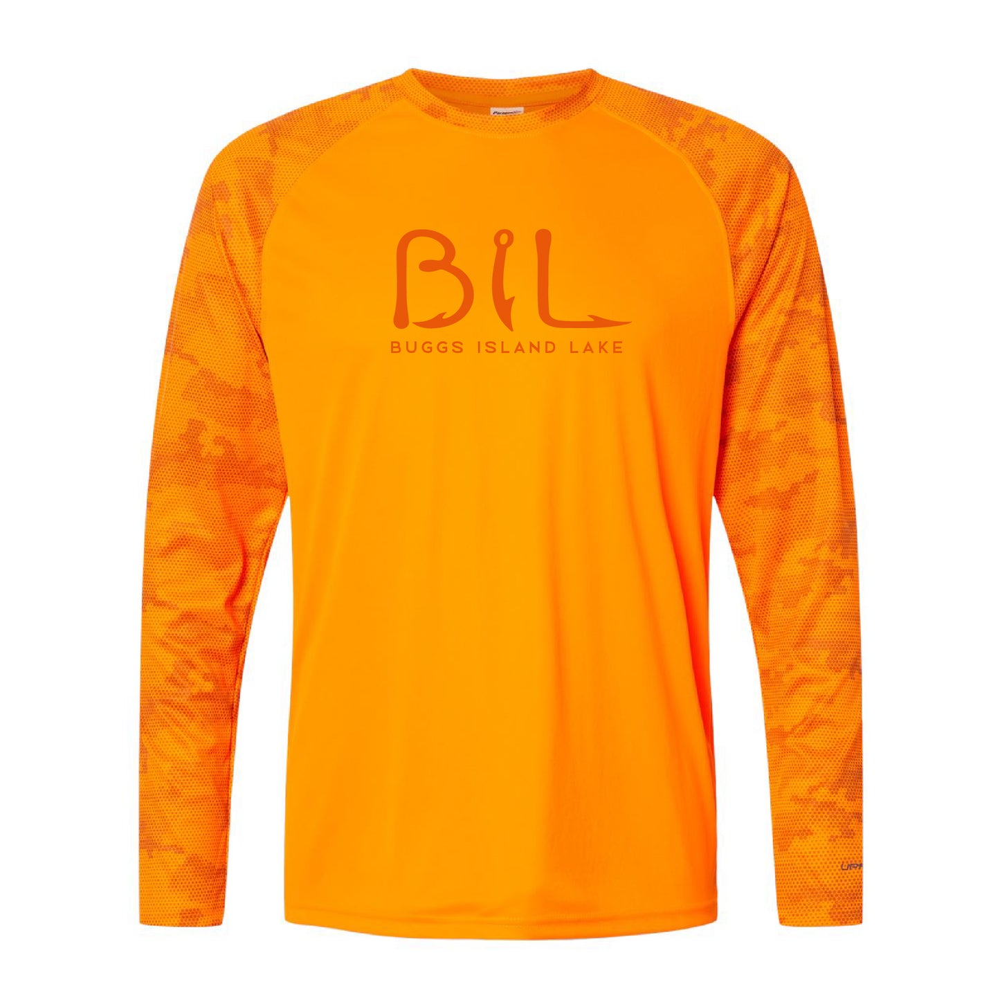 Buggs Island Lake - Unisex Performance Camo Sleeve Logo Tee