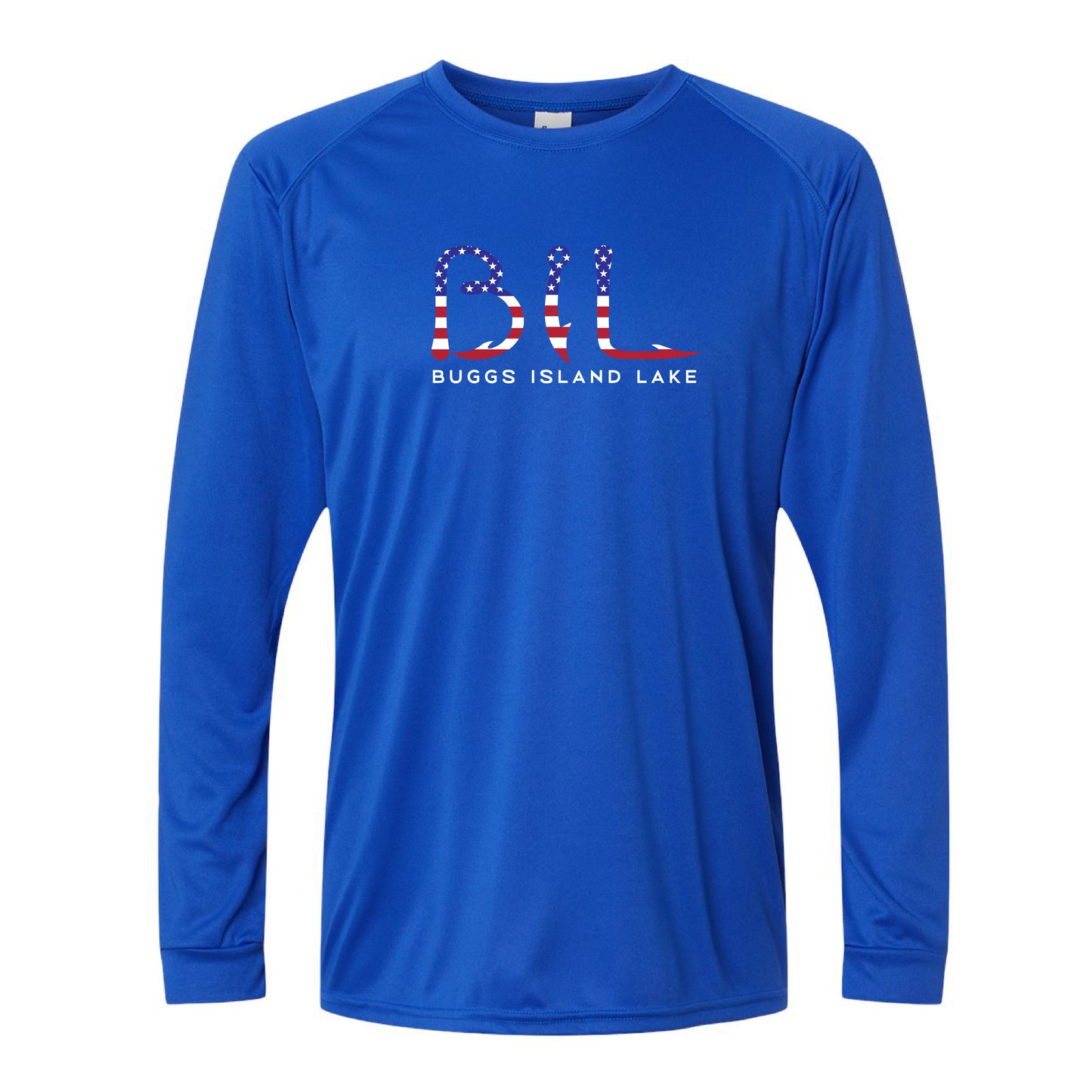 Buggs Island Lake - Unisex America Logo Performance Long Sleeve