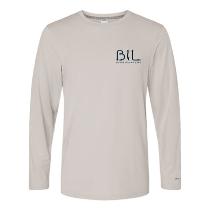 Buggs Island Lake American Flag Sunset - Unisex Performance Long Sleeve