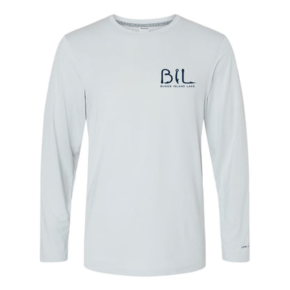 Buggs Island Lake American Flag Sunset - Unisex Performance Long Sleeve