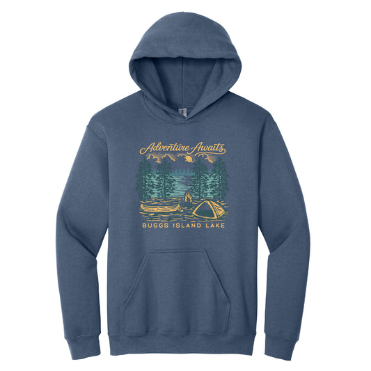 Adventure Awaits, Buggs Island Lake - Unisex Hooded Sweatshirt