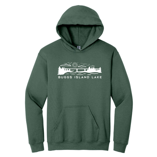 The Bridge - Buggs Island Lake - Unisex Hooded Sweatshirt