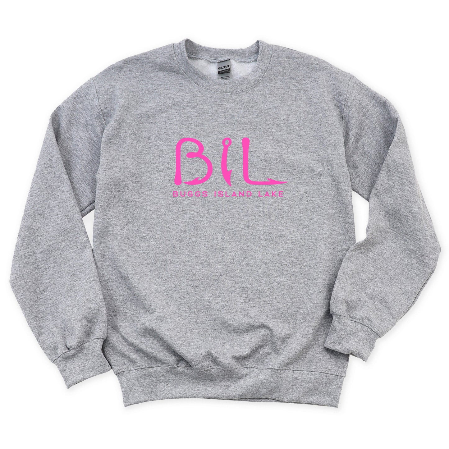 Buggs Island Lake - PINK BIL Logo - Crewneck
