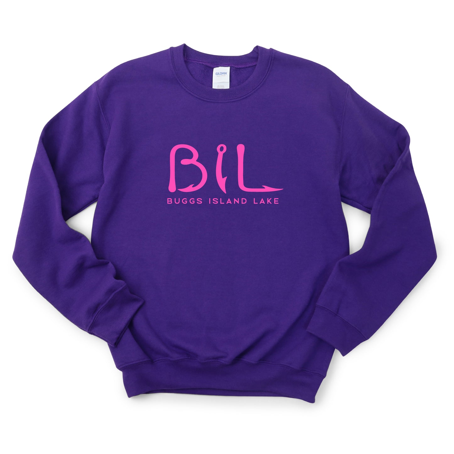 Buggs Island Lake - PINK BIL Logo - Crewneck
