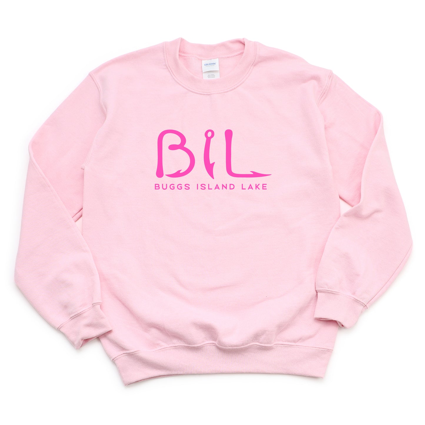 Buggs Island Lake - PINK BIL Logo - Crewneck