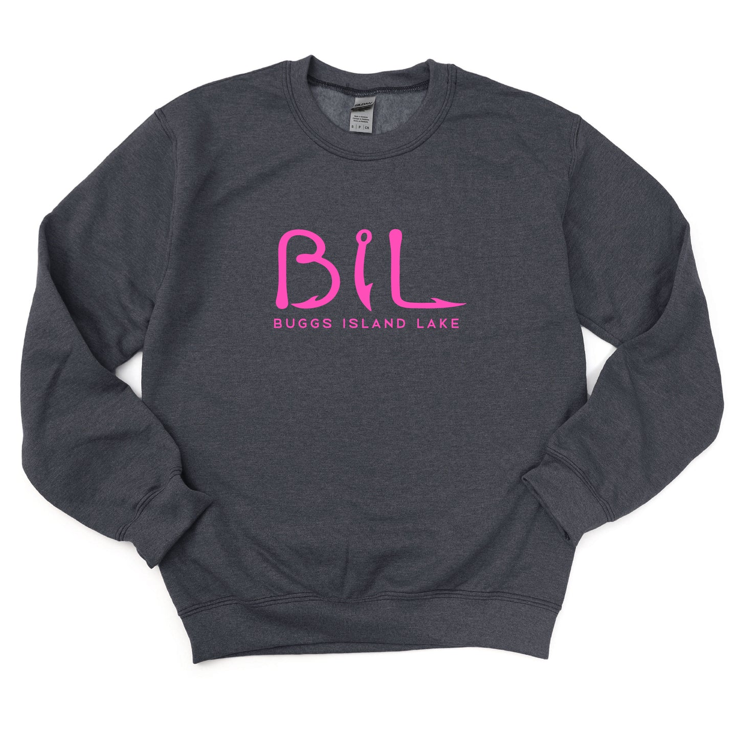 Buggs Island Lake - PINK BIL Logo - Crewneck