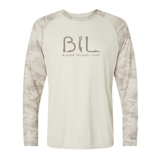 Buggs Island Lake - Unisex Performance Camo Sleeve Logo Tee