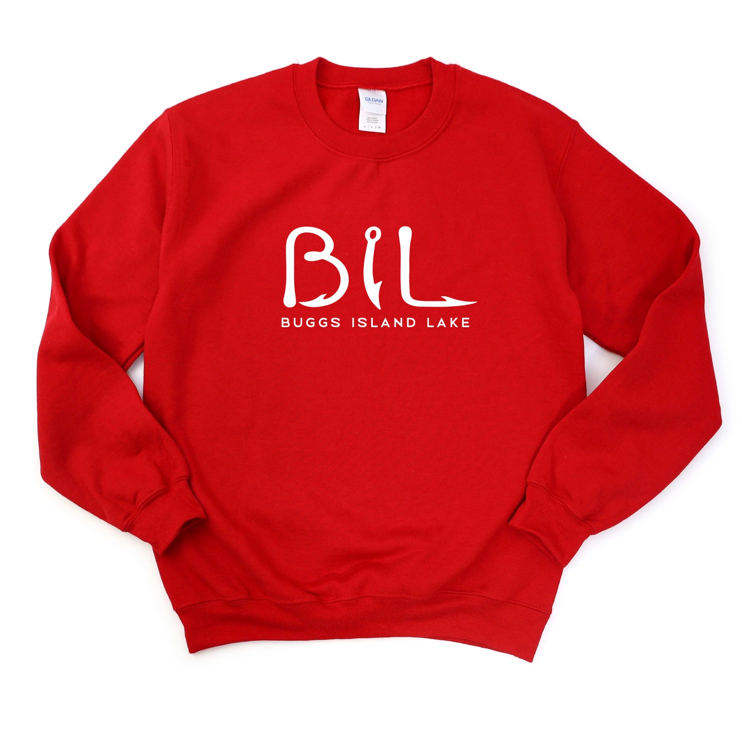 Buggs Island Lake - WHITE BIL Logo - Crewneck