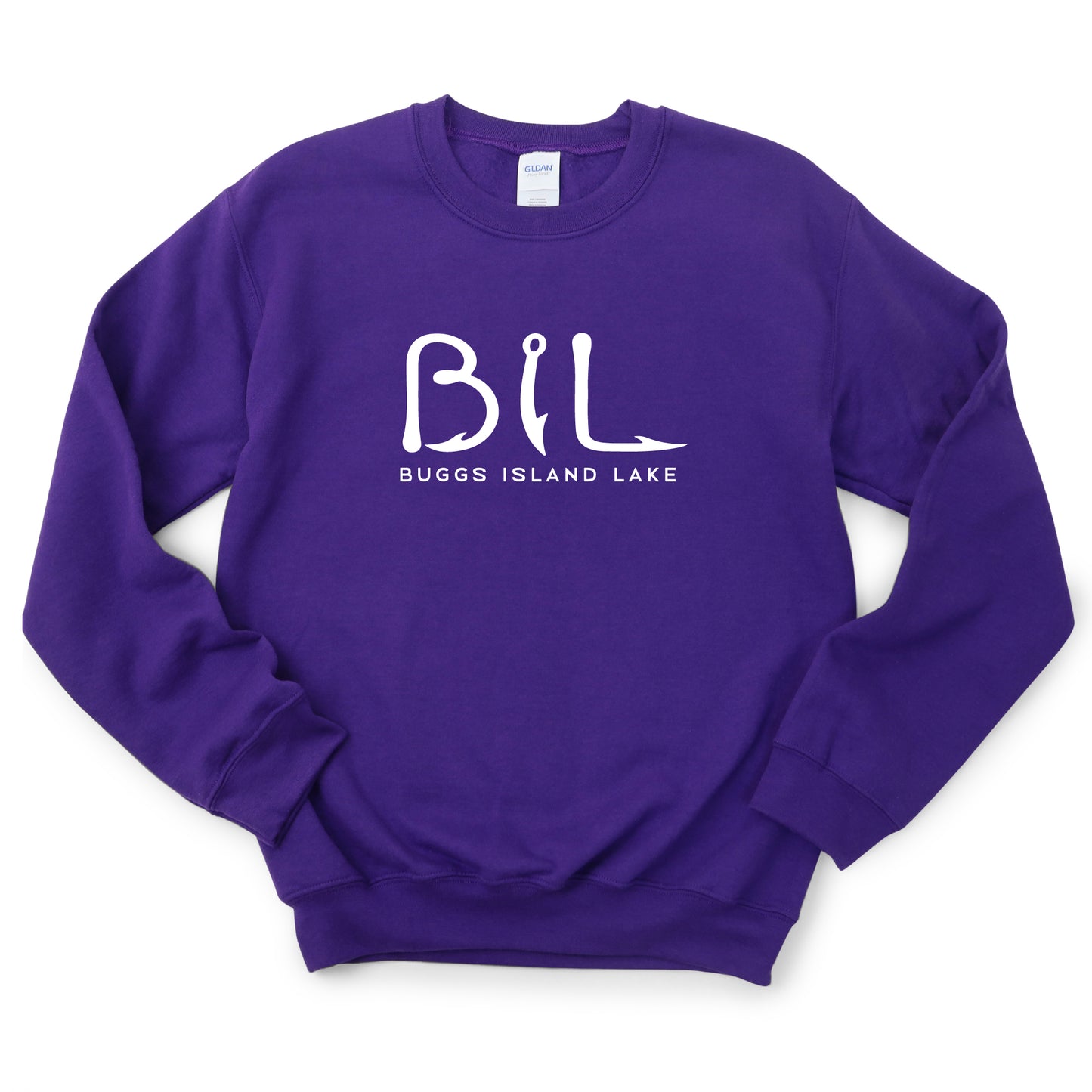 Buggs Island Lake - WHITE BIL Logo - Crewneck