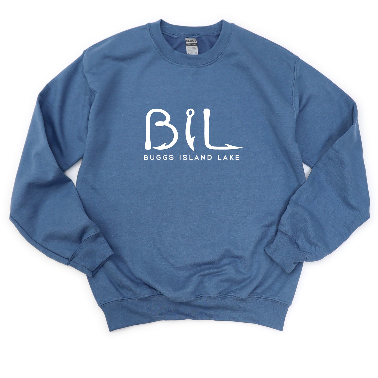 Buggs Island Lake - WHITE BIL Logo - Crewneck