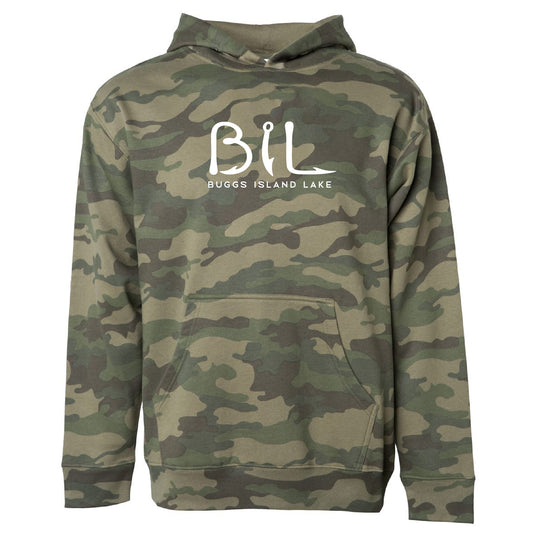 Buggs Island Lake - Forest Camo Lightweight Unisex Hoodie