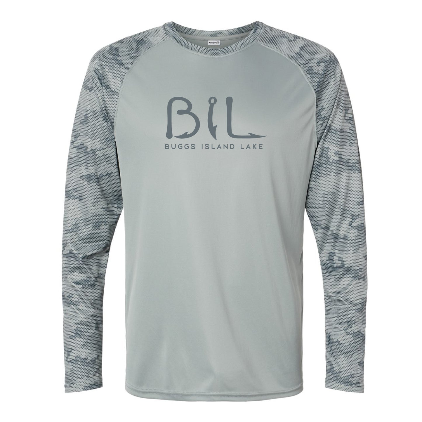 Buggs Island Lake - Unisex Performance Camo Sleeve Logo Tee