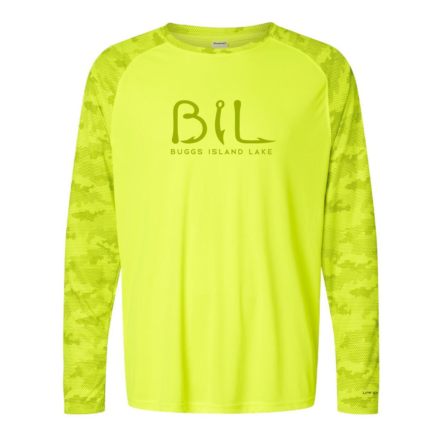 Buggs Island Lake - Unisex Performance Camo Sleeve Logo Tee