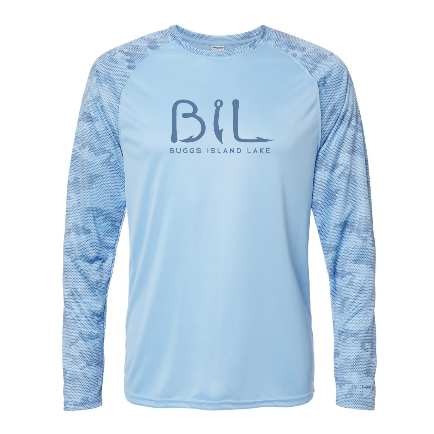 Buggs Island Lake - Unisex Performance Camo Sleeve Logo Tee