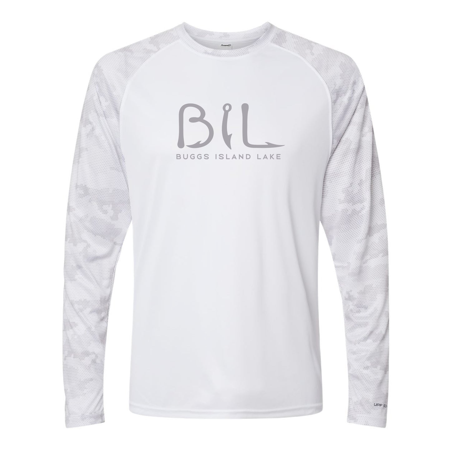 Buggs Island Lake - Unisex Performance Camo Sleeve Logo Tee
