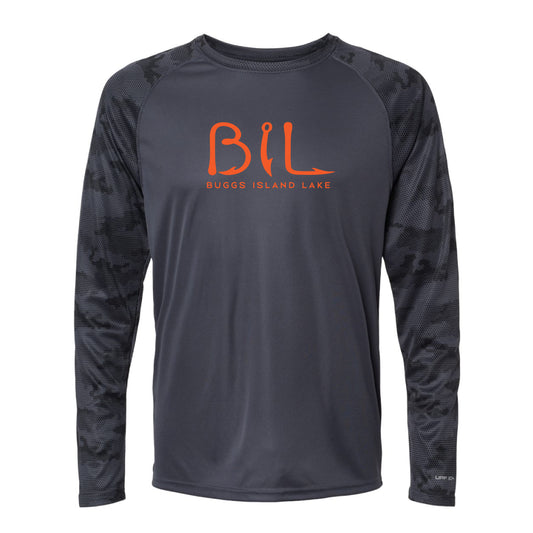 Buggs Island Lake - Unisex Performance Camo Sleeve Logo Tee