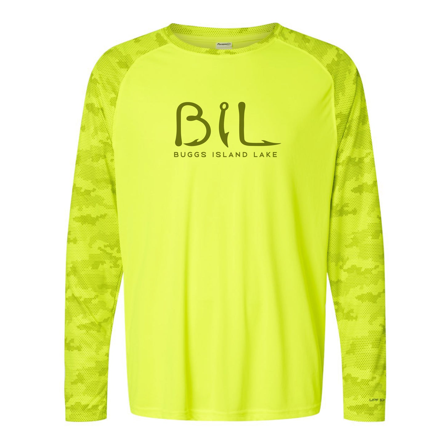 Buggs Island Lake - Unisex Performance Camo Sleeve Logo Tee