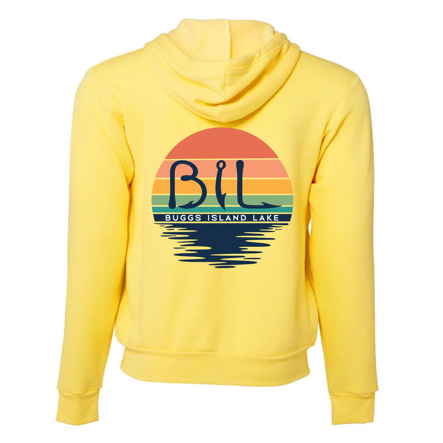 Buggs Island Lake Sunset - Premium Unisex Full-Zip Hoodie