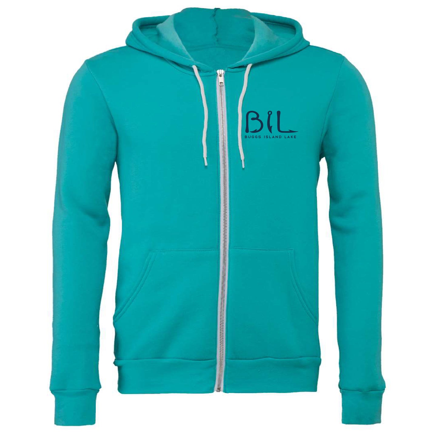 Buggs Island Lake Sunset - Premium Unisex Full-Zip Hoodie