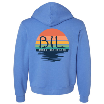 Buggs Island Lake Sunset - Premium Unisex Full-Zip Hoodie