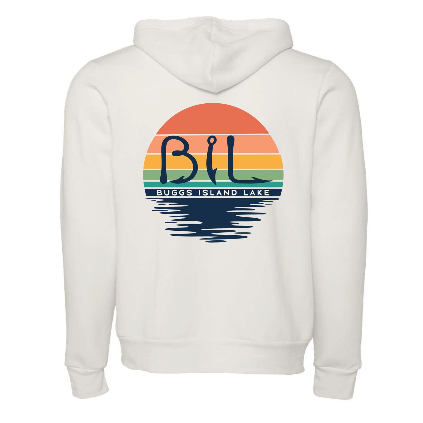 Buggs Island Lake Sunset - Premium Unisex Full-Zip Hoodie