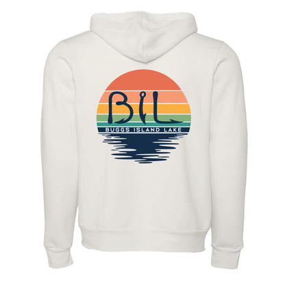 Buggs Island Lake Sunset - Premium Unisex Full-Zip Hoodie