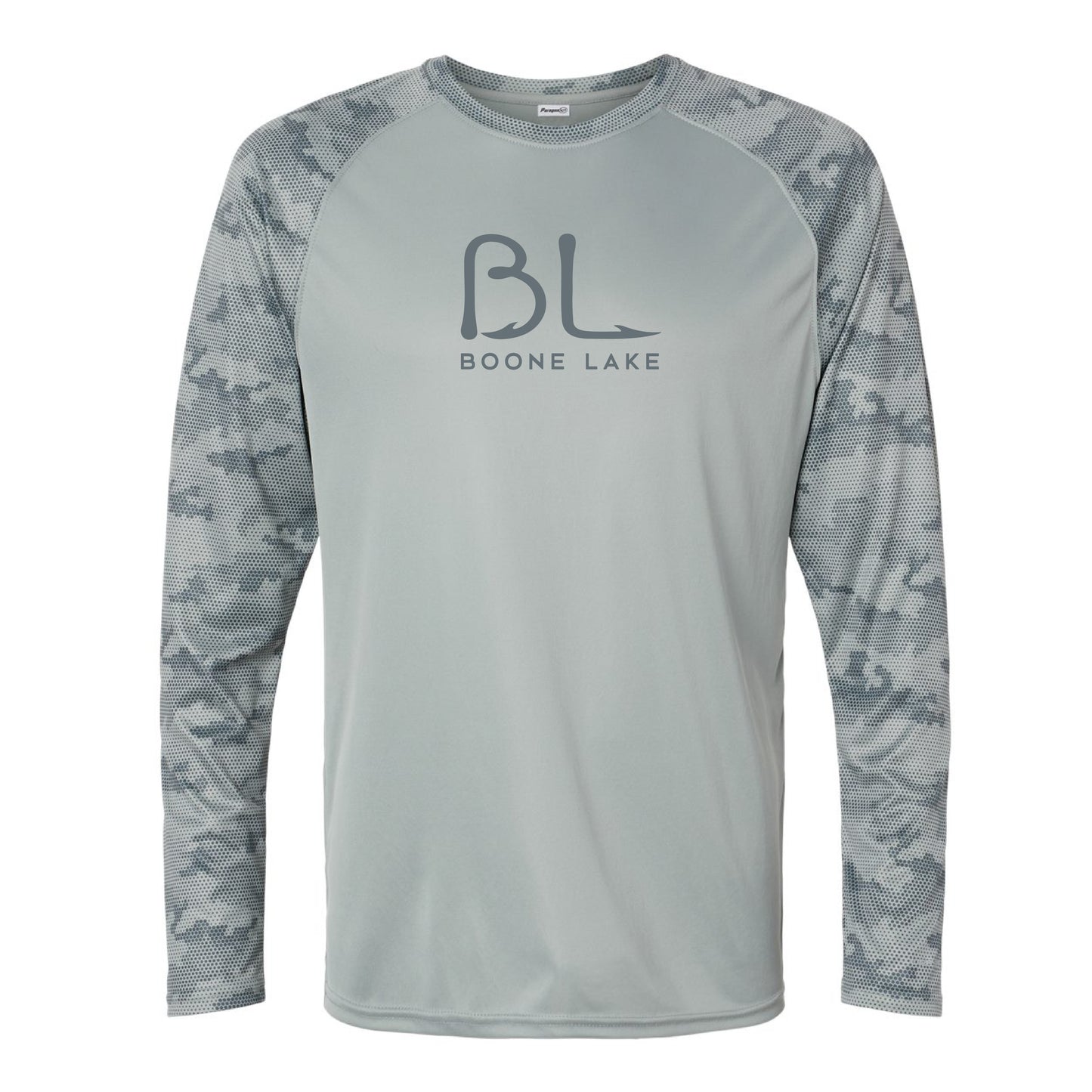 Boone Lake Edition - Unisex Performance Camo Sleeve Logo Tee