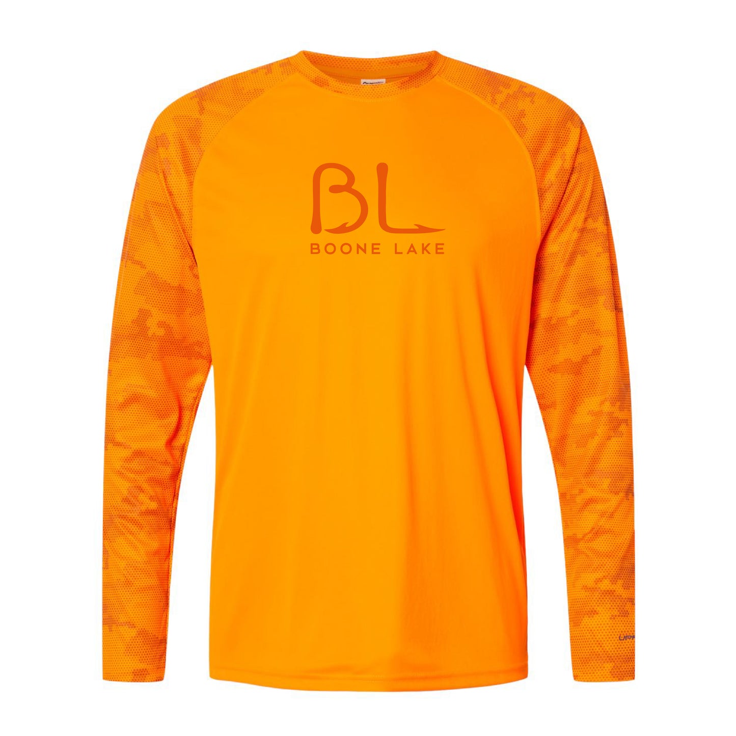 Boone Lake Edition - Unisex Performance Camo Sleeve Logo Tee