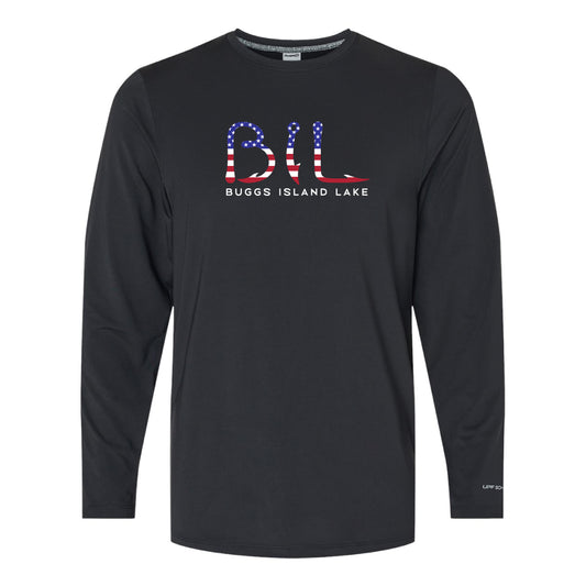Buggs Island Lake - Unisex America Logo Performance Long Sleeve