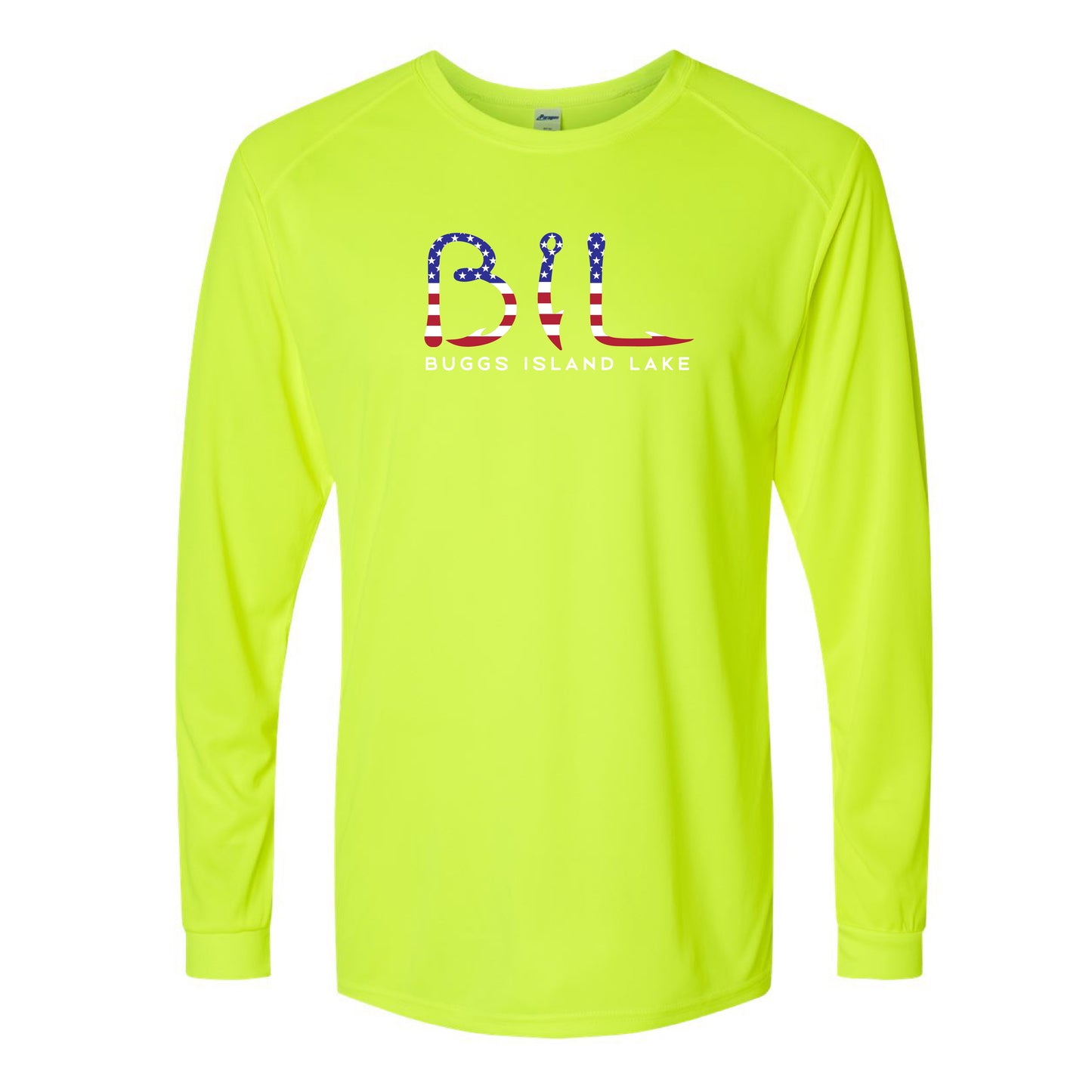 Buggs Island Lake - Unisex America Logo Performance Long Sleeve