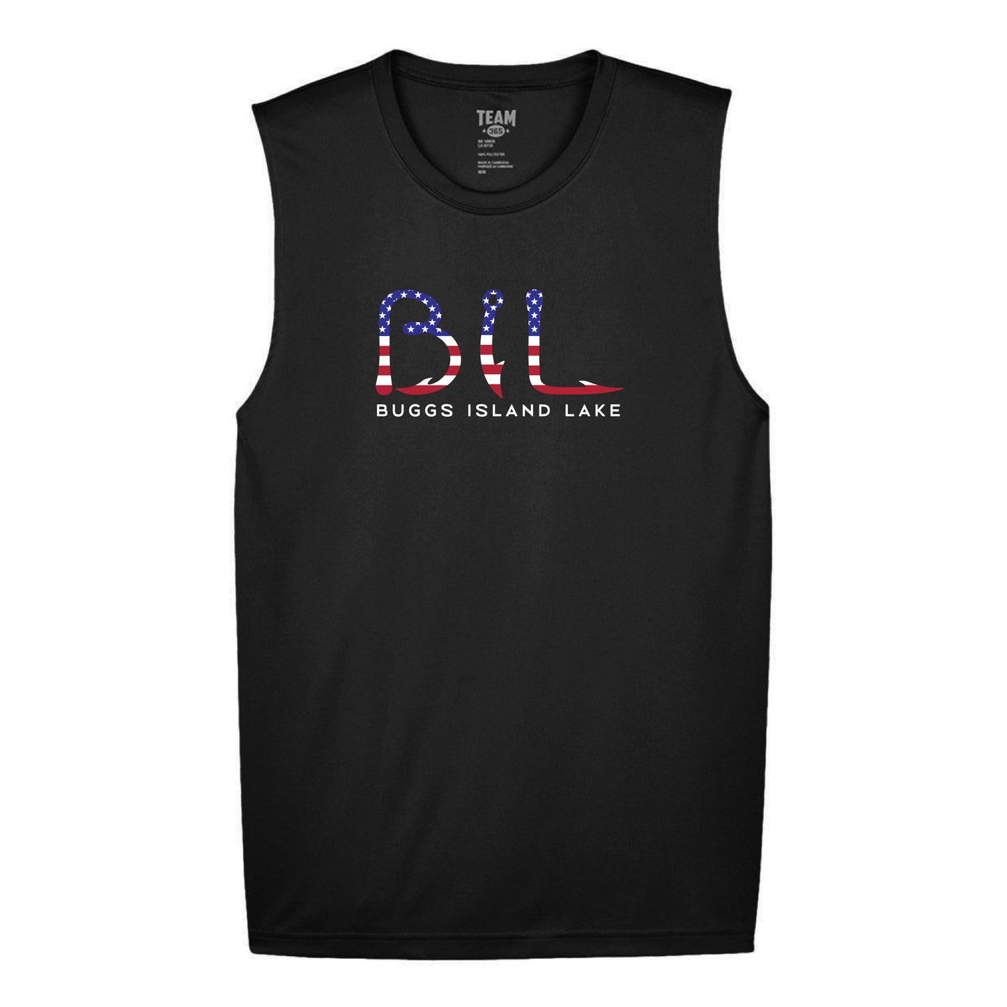 Buggs Island Lake - Unisex America Logo Performance Muscle Shirt