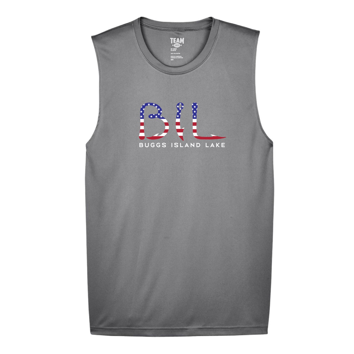 Buggs Island Lake - Unisex America Logo Performance Muscle Shirt