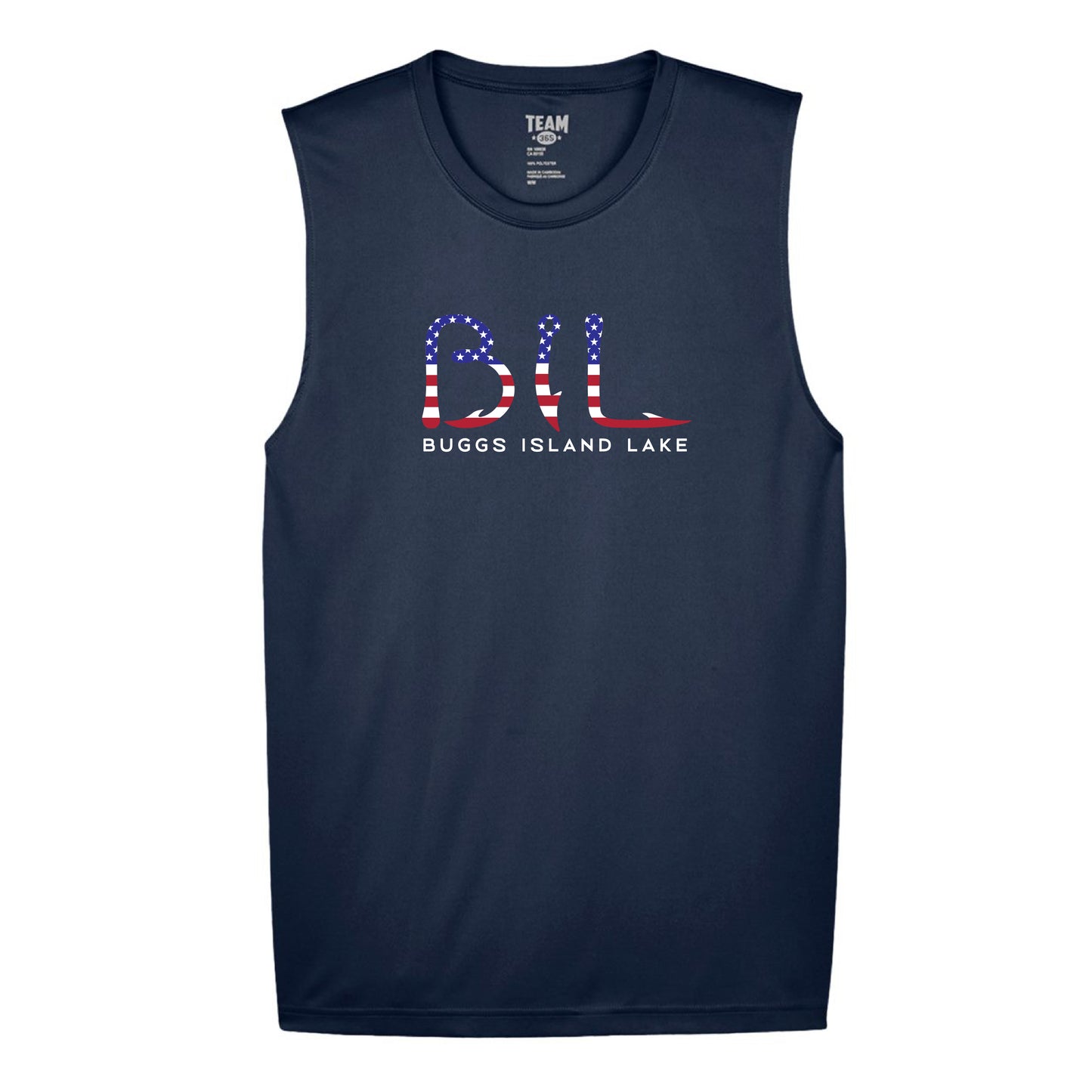 Buggs Island Lake - Unisex America Logo Performance Muscle Shirt