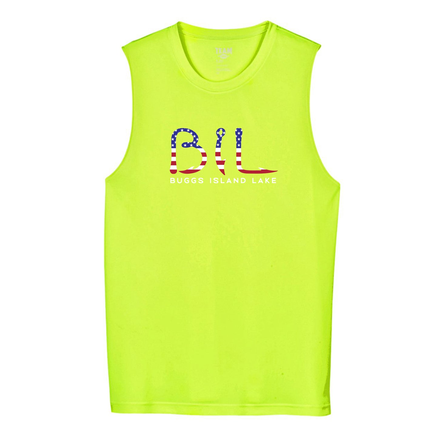 Buggs Island Lake - Unisex America Logo Performance Muscle Shirt