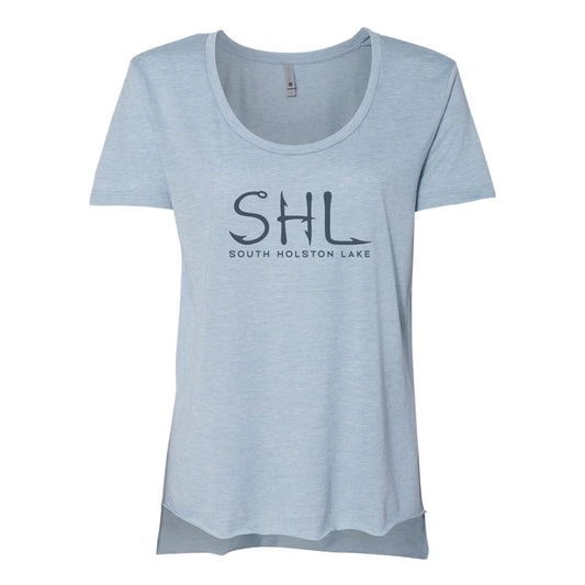 Light blue t-shirt with 'SHL South Holston Lake' text on a white background