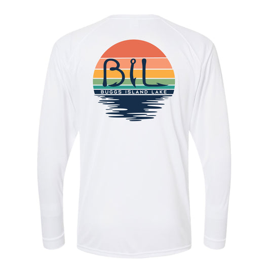 Buggs Island Lake Sunset - Unisex Performance Long Sleeve T-Shirt